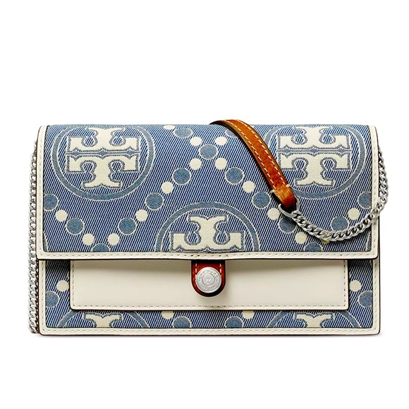 Tory Burch Handbags - Like New Tory Burch
T Monogram Denim Wallet Crossbody